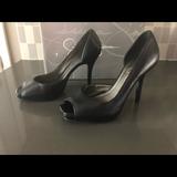 Jessica Simpson Shoes | Black Leather Heal Pumps | Color: Black | Size: 7.5