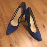 Nine West Shoes | Blue Suede Nine West Heels | Color: Blue | Size: 7