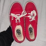 Vans Shoes | Authentic Red Vans | Color: Red/White | Size: 7