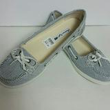 American Eagle Outfitters Shoes | American Eagle Nwot Size 7 Textile Upper Flats | Color: Blue/White | Size: 7