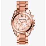 Michael Kors Accessories | Blair Rose Gold Tone Chronograph Watch | Color: Gold/Red | Size: Os
