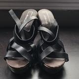 Michael Kors Shoes | Black Michael Kors Wood Heel Sandal | Color: Black | Size: 7.5