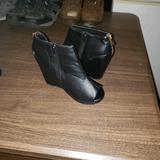 Torrid Shoes | Black Wedge Open Toe Boot | Color: Black | Size: 7