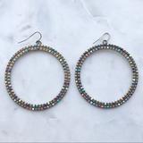 Anthropologie Jewelry | Anthropologie Gold Metal Circle Hoop Earrings | Color: Gold | Size: Os