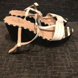 Kate Spade Shoes | Black And White Kate Spade Sandal Wedges | Color: Black/White | Size: 9