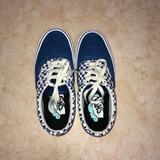 Vans Shoes | Bluewhite Comfycush Tear Check Era Vans | Color: Blue/White | Size: 6