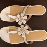 Michael Kors Shoes | Beautiful Michael Kors Flat | Color: Gold/White | Size: 7.5