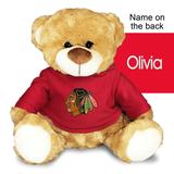 Red Chicago Blackhawks Personalized 10'' Plush Bear