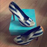 Jessica Simpson Shoes | Brand New! Never Worn, Navytan Heels | Color: Blue/Tan | Size: 10