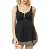 Kimi & Kai Women's Maternity Teresa Upf 50+ One Piece Swim Dress, Large