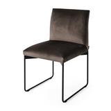 Calligaris Gala Velvet Side Chair Upholstered/Velvet in Black/Brown, Size 33.27 H x 18.9 W x 23.62 D in | Wayfair CS1866000015S0G00000000
