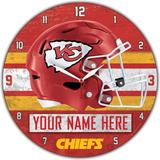 WinCraft Kansas City Chiefs Personalized 14'' Round Wall Clock