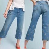 Anthropologie Jeans | Anthropologie Pilcro Embroidered Cropped Jeans 28 | Color: Blue | Size: 28