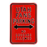 Red Utah Utes 12" x 18" College Parking Sign