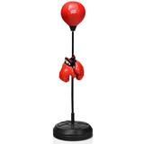 Costway Adjustable Height Punching Bag with Stand Plus Boxing Gloves for Both Adults and Kids