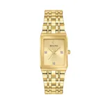 Bulova Women's Futuro Diamond Accent Gold Tone Stainless Steel Bracelet Watch