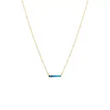 Belk & Co Swiss Blue Topaz Necklace In 10K Yellow Gold, 17 In
