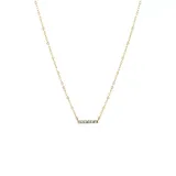 Belk & Co Created White Sapphire Necklace In 10K Yellow Gold, 17 In