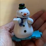 Disney Party Supplies | 2.5 Snowman Disney Decoration Cake Topper Used | Color: Blue/White | Size: Os