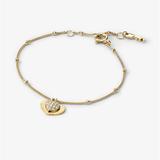 Michael Kors Jewelry | Michael Kors 14k Gold Pav Heart Duo Bracelet | Color: Gold | Size: Os