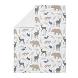 Sweet Jojo Designs Woodland Animals Security Baby Blanket in Blue, Size 36.0 H x 30.0 W x 0.2 D in | Wayfair Blanket-WoodlandAnimals-PRT