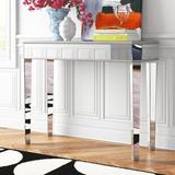 Etta Avenue™ Caila Console Table Wood/Glass in Brown/Gray, Size 32.0 H x 40.63 W x 16.5 D in | Wayfair ROSP4401 41344181