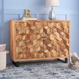 Foundstone™ Maui 2 Door Accent Cabinet Wood/Metal in Brown, Size 33.0 H x 43.0 W x 18.0 D in | Wayfair 46B120FD967443DDBA330642AAA18D0D