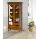 Darby Home Co Kyles Lighted Curio Cabinet Wood in Brown, Size 75.0 H x 39.0 W x 14.0 D in | Wayfair B6C282E3426C4F20BE1F808576E71478