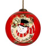 The Holiday Aisle® Mr. Snowman is on His Way Ball Ornament Glass in Red, Size 3.0 H x 3.0 W x 3.0 D in | Wayfair 1EFE8F0F679A4133ADAFD8B1909B43FA
