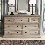 Greyleigh™ 7 Drawer 68" W Double Dresser Wood in Brown/Gray, Size 38.0 H x 68.0 W x 18.0 D in | Wayfair A1DDCCAE767C4AB1B073CA7FA0F72D37