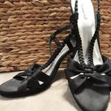 American Eagle Outfitters Shoes | Black Strap Heels | Color: Black | Size: 12