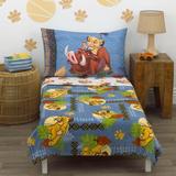 Disney Lion King - Totally Tribal 4 Piece Toddler Bedding Set Polyester in Blue | Wayfair 6385380