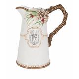 Fitz and Floyd Forest Frost 90 oz. Pitcher Ceramic in Brown/Green/Red, Size 10.83 H x 6.69 W in | Wayfair 5245198