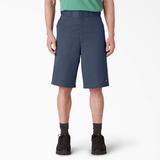 Dickies Men's Big & Tall Loose Fit Flat Front Work Shorts, 13" - Navy Blue Size 48 (42283)