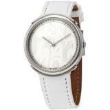 Logomania Quartz White Dial Watch - White - Ferragamo Watches
