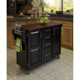 Create-a-Cart Black Finish with Oak Top - Homestyles Furniture 9100-1046G