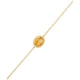 Gemstone Twist Gallery Bracelet In 14k Yellow Gold Available In Citrine And Garnet - Metallic - Macy's Bracelets