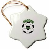 The Holiday Aisle® Soccer Dad Holiday Shaped Ornament Ceramic/Porcelain, Size 3.0 H x 3.0 W x 0.0625 D in | Wayfair
