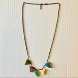 Urban Outfitters Jewelry | Urban Outfitters Triangle Stone Necklace | Color: Blue/Green | Size: Os