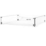Barton Table Wind Fire Pit Flame Guard (Glass), Size 6.0 H x 29.5 W x 29.5 D in | Wayfair 95173