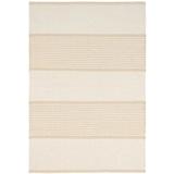 Dash and Albert Rugs Mark D. Sikes La Mirada Striped Handwoven Flatweave Cotton Ivory/Wheat Area Rug Cotton in Brown/White, Size 72.0 W x 0.25 D in