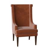 Caracole Classic Purrr-Fect 28" Wide Wingback Chair Linen/Polyester/Cotton/Velvet/Other Performance Fabrics CON-ARMCHA-C06_2032-83CC_UP-216-CC