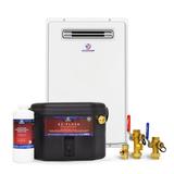 Eccotemp Systems LLC Eccotemp Outdoor 6.0 GPM Tankless Water Heater Service Kit Bundle in White, Size 25.0 H x 14.5 W x 6.0 D in | Wayfair 20H-NGS