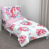 Disney Ariel Sea Garden 4 Piece Toddler Bedding Set Polyester in Gray/Pink | Wayfair 7336416