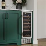 EdgeStar 18 Bottle Single Zone Built-In Wine Refrigerator in Gray, Size 34.0 H x 11.625 W x 24.25 D in | Wayfair CWR182SZ