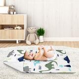 Sweet Jojo Designs Mod Dinosaur Security Baby Blanket in Blue/Green, Size 36.0 H x 30.0 W x 0.2 D in | Wayfair Blanket-ModDino-BU-GR-PRT