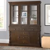 Three Posts™ Donnellson China Cabinet Wood/Glass in Brown, Size 80.0 H x 58.5 W x 19.5 D in | Wayfair 5167-50(MTL)[CHINA]