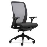 Lorell Executive Task Chair Wood/Upholstered in Black, Size 47.0 H x 26.5 W x 25.3 D in | Wayfair 83104