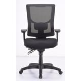 Lorell Conjure Executive High-Back Mesh Back Chair Wood/Upholstered in Black/Brown/Gray, Size 43.7 H x 25.2 W x 26.0 D in | Wayfair 62000
