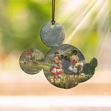 Trend Setters Mickey & Minnie in the Alps Hanging Acrylic Print Circle Ornament Plastic, Size 3.5 H x 3.5 W x 0.25 D in | Wayfair ACPMICKEY326